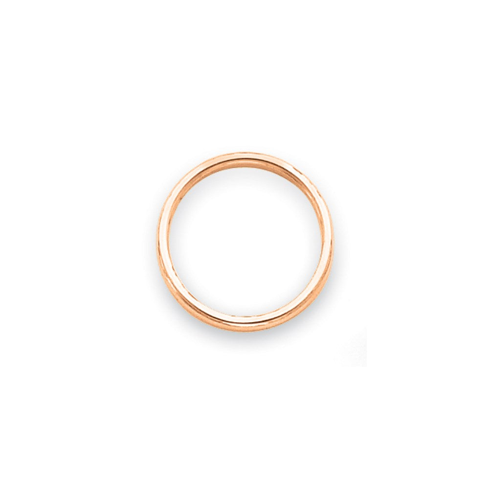 14k Rose Gold Polished 2mm Stackable Band Size 7.5