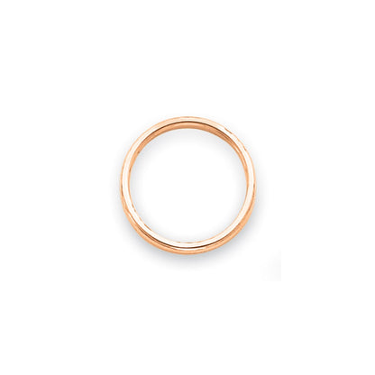 14k Rose Gold Polished 2mm Stackable Band Size 7.5