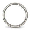 Chisel Titanium Brushed Center 6mm Ridged Edge Band