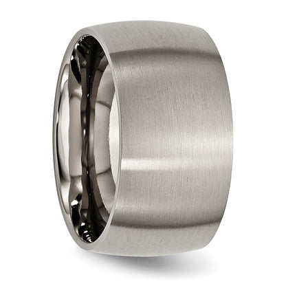 Chisel Titanium Brushed 12mm Half Round Band