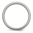 Chisel Titanium Brushed with Sterling Silver Inlay 6mm Band