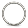 Chisel Titanium Brushed with Sterling Silver Inlay 6mm Band