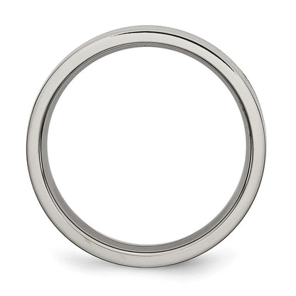 Chisel Titanium Polished 5mm Flat Band
