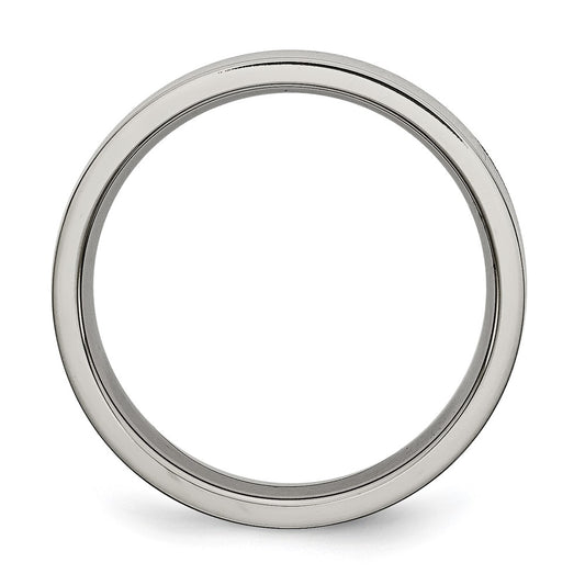 Chisel Titanium Polished 5mm Flat Band