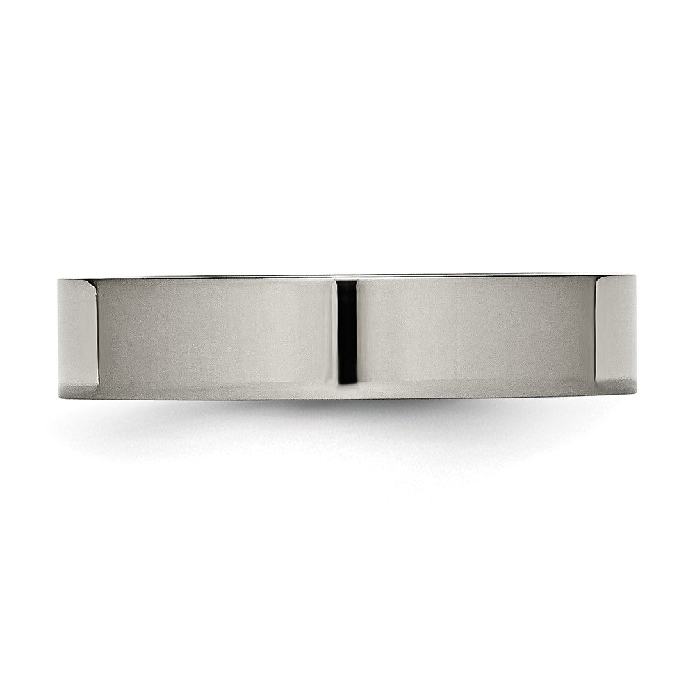 Chisel Titanium Polished 5mm Flat Band