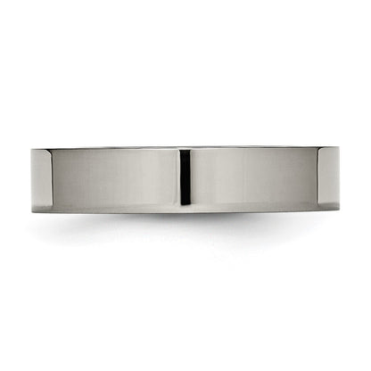 Chisel Titanium Polished 5mm Flat Band