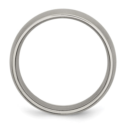 Chisel Titanium Brushed 7mm Half Round Band