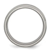 Chisel Titanium Brushed and Polished 8mm Grooved Ridged Edge Band