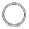 Chisel Titanium Brushed and Polished 8mm Grooved Ridged Edge Band