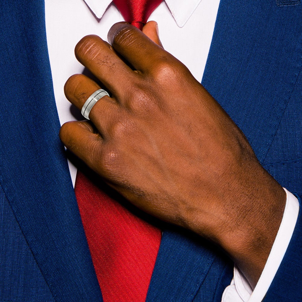 Chisel Titanium Satin 6mm Grooved Band