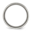 Chisel Titanium Polished X-Design 6mm Grooved Flat Band