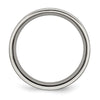 Chisel Titanium Polished X-Design 6mm Grooved Flat Band