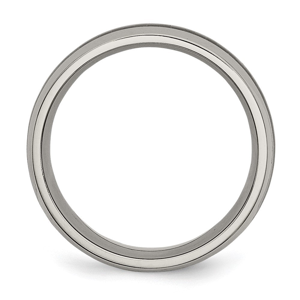 Titanium Polished w/Black Carbon Fiber Inlay 8mm Band