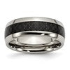 Titanium Polished w/Black Carbon Fiber Inlay 8mm Band