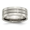 Chisel Titanium Brushed Center 8mm Grooved Band