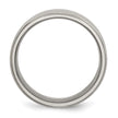 Chisel Titanium Brushed Center 8mm Ridged Edge Band