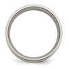 Chisel Titanium Polished with 14k Gold Inlay 8mm Flat Band