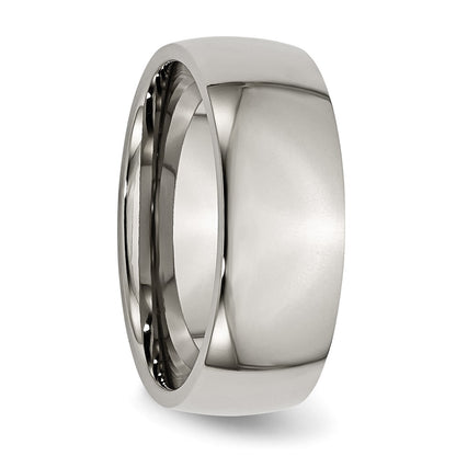 Chisel Titanium Polished 8mm Half Round Band