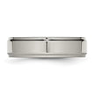 Chisel Titanium Polished 6mm Ridged Edge Band