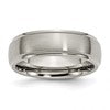 Chisel Titanium Brushed Center 7mm Ridged Edge Band