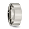 Chisel Titanium Polished 8mm Flat Band