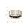Chisel Titanium Polished 8mm Flat Band