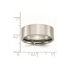 Chisel Titanium Polished 8mm Flat Band