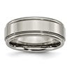 Chisel Titanium Polished 8mm Grooved Edge Band