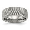 Chisel Titanium Polished and Textured 8mm Band
