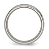 Chisel Titanium Brushed and Polished Concave 8mm Beveled Edge Band
