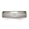 Chisel Titanium Brushed Center 6mm Grooved Band