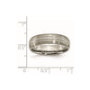 Chisel Titanium Brushed Center 6mm Grooved Band