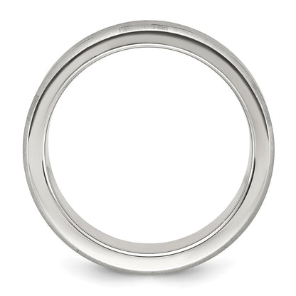 Chisel Titanium Brushed Laser Design 8mm Band