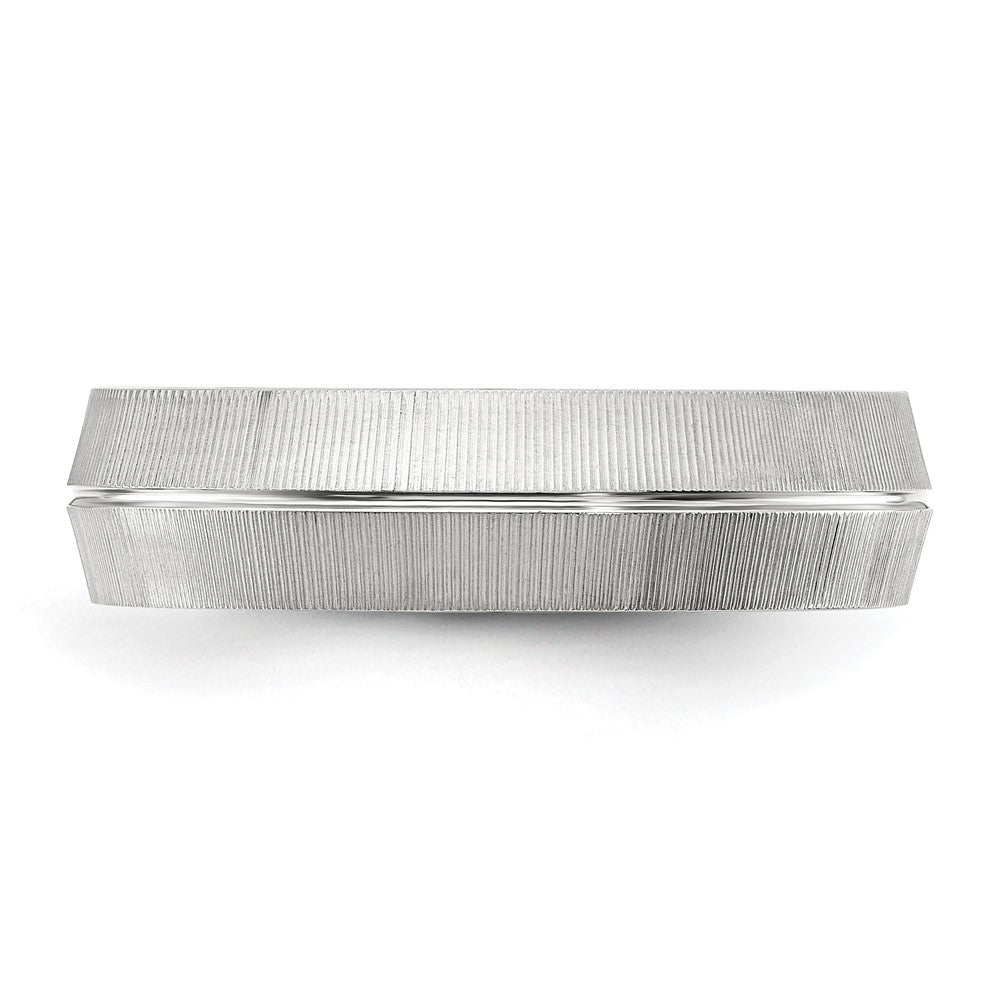 Chisel Titanium Polished and Textured 6mm Band