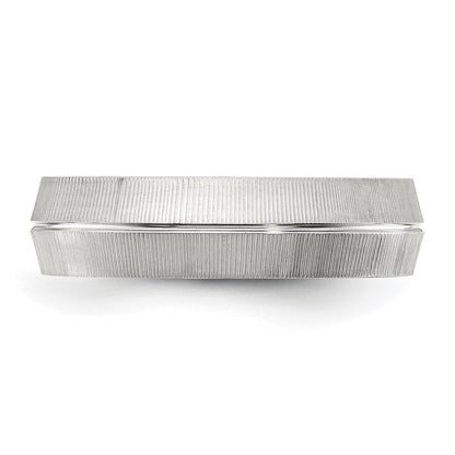 Chisel Titanium Polished and Textured 6mm Band