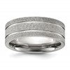 Chisel Titanium Polished Laser-cut Grooved 8mm Band