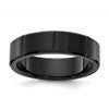 Chisel Titanium Polished Black IP-plated Grooved 6mm Band