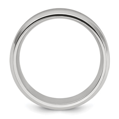 Chisel Titanium Polished with Brushed Center 8mm Band