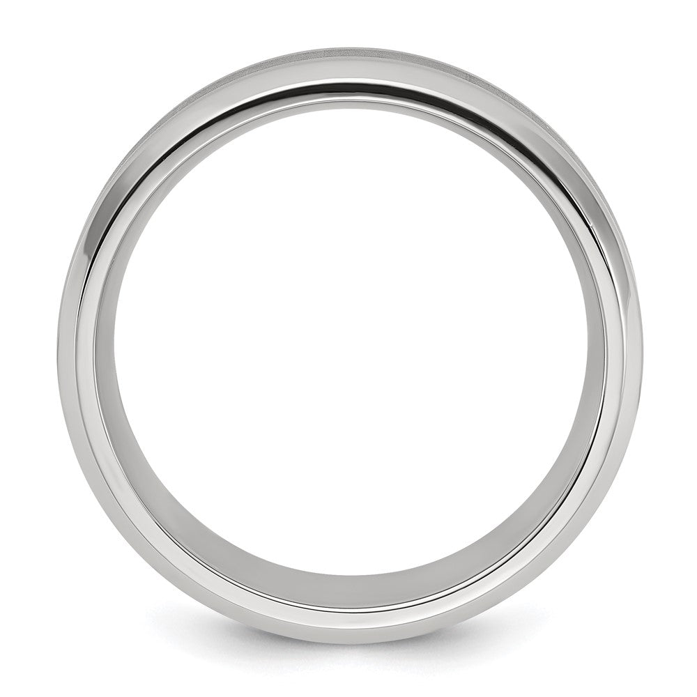 Chisel Titanium Polished with Brushed Center 8mm Band