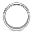 Chisel Titanium Brushed and Polished with CZ 8mm Band