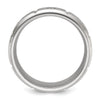 Chisel Titanium Brushed and Polished with CZ 8mm Band