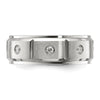 Chisel Titanium Brushed and Polished with CZ 8mm Band