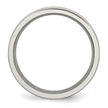 Chisel Titanium Brushed and Polished 6mm Grooved Band