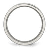 Chisel Titanium Brushed and Polished 6mm Grooved Band