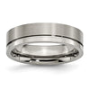 Chisel Titanium Brushed and Polished 6mm Grooved Band