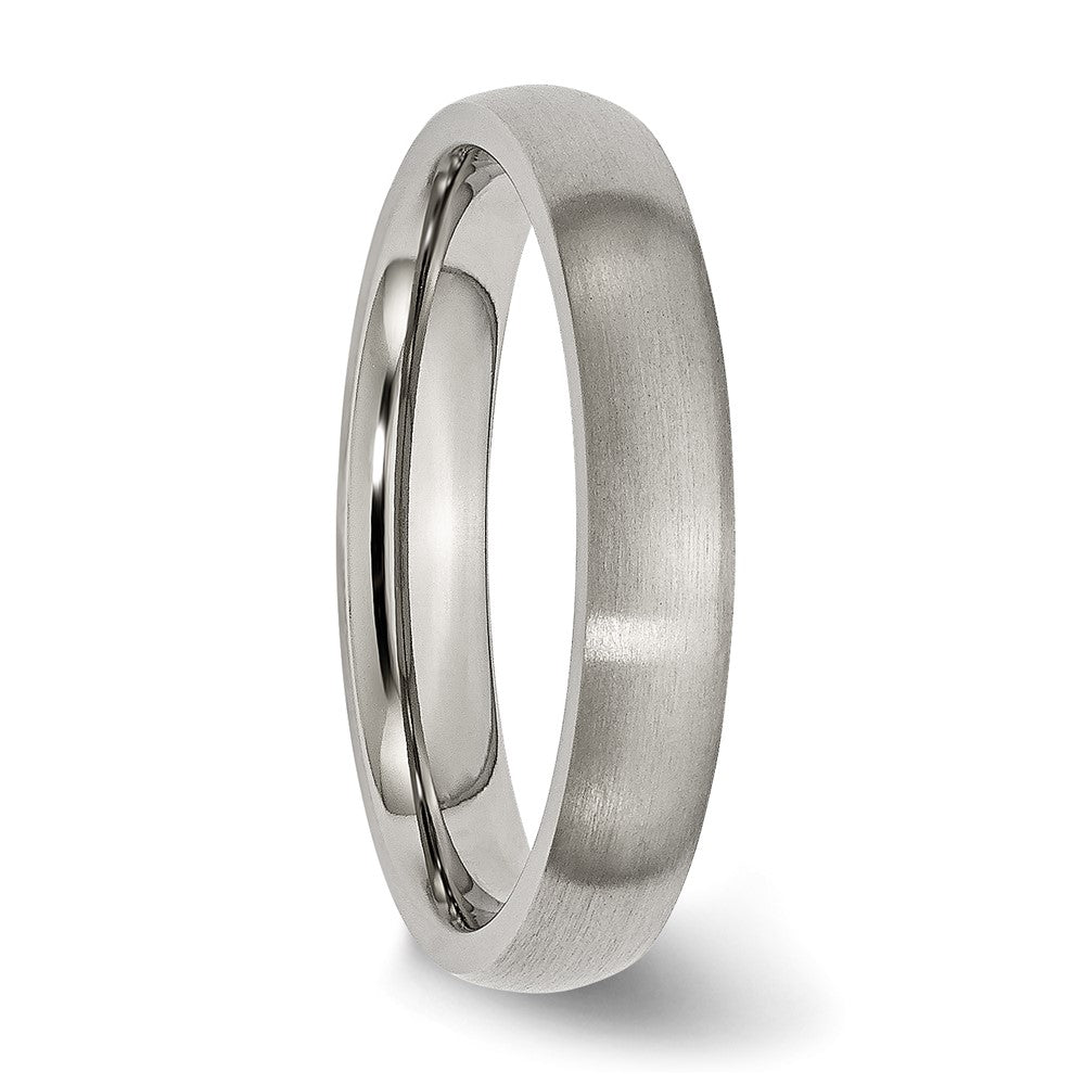 Chisel Titanium Brushed 4mm Half Round Band