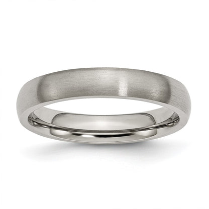 Chisel Titanium Brushed 4mm Half Round Band