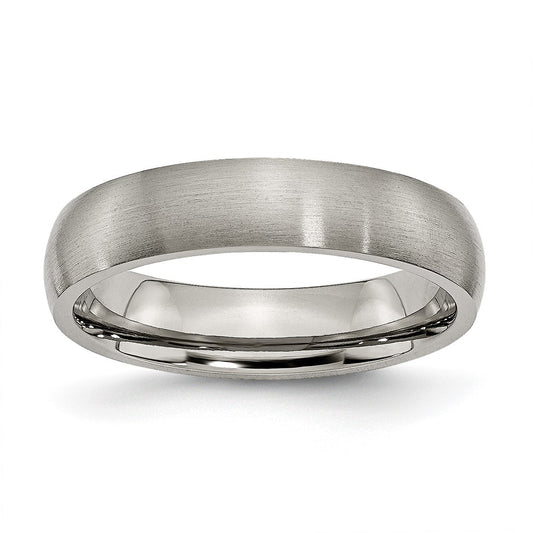 Chisel Titanium Brushed 5mm Half Round Band