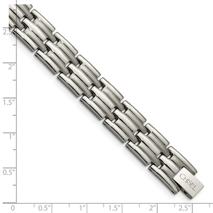 Chisel Titanium Brushed and Polished 8.5 inch Bracelet