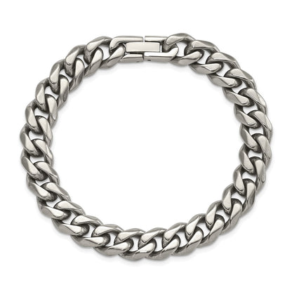 Titanium Polished 10.00mm Curb 9in Bracelet